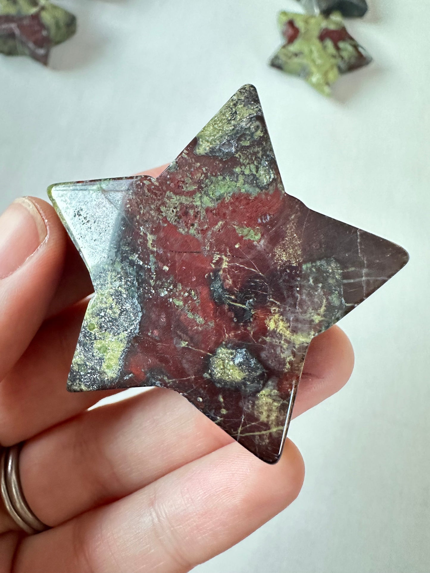 Dragons Blood Star | Dragons Blood Jasper | Carved Star Gemstone