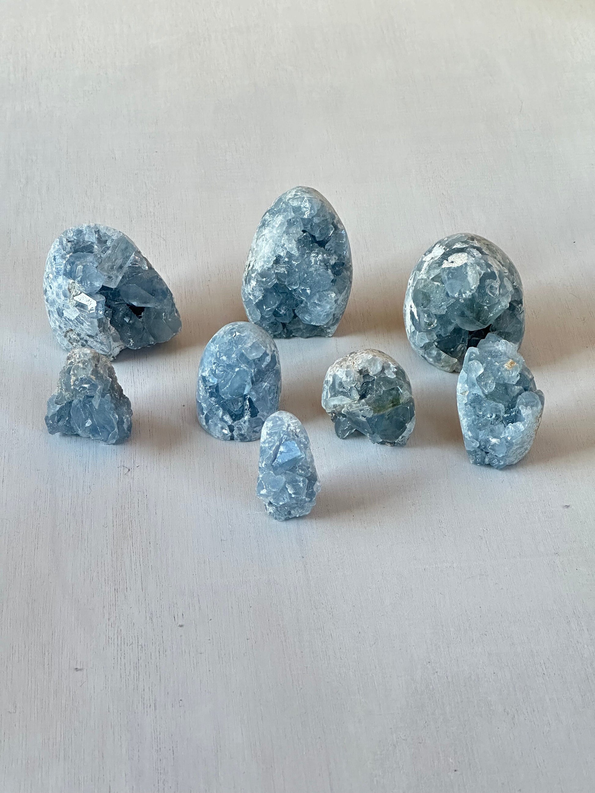 Standing Celestite FreeForm | Self Standing Celestite | Raw Freeform Geode