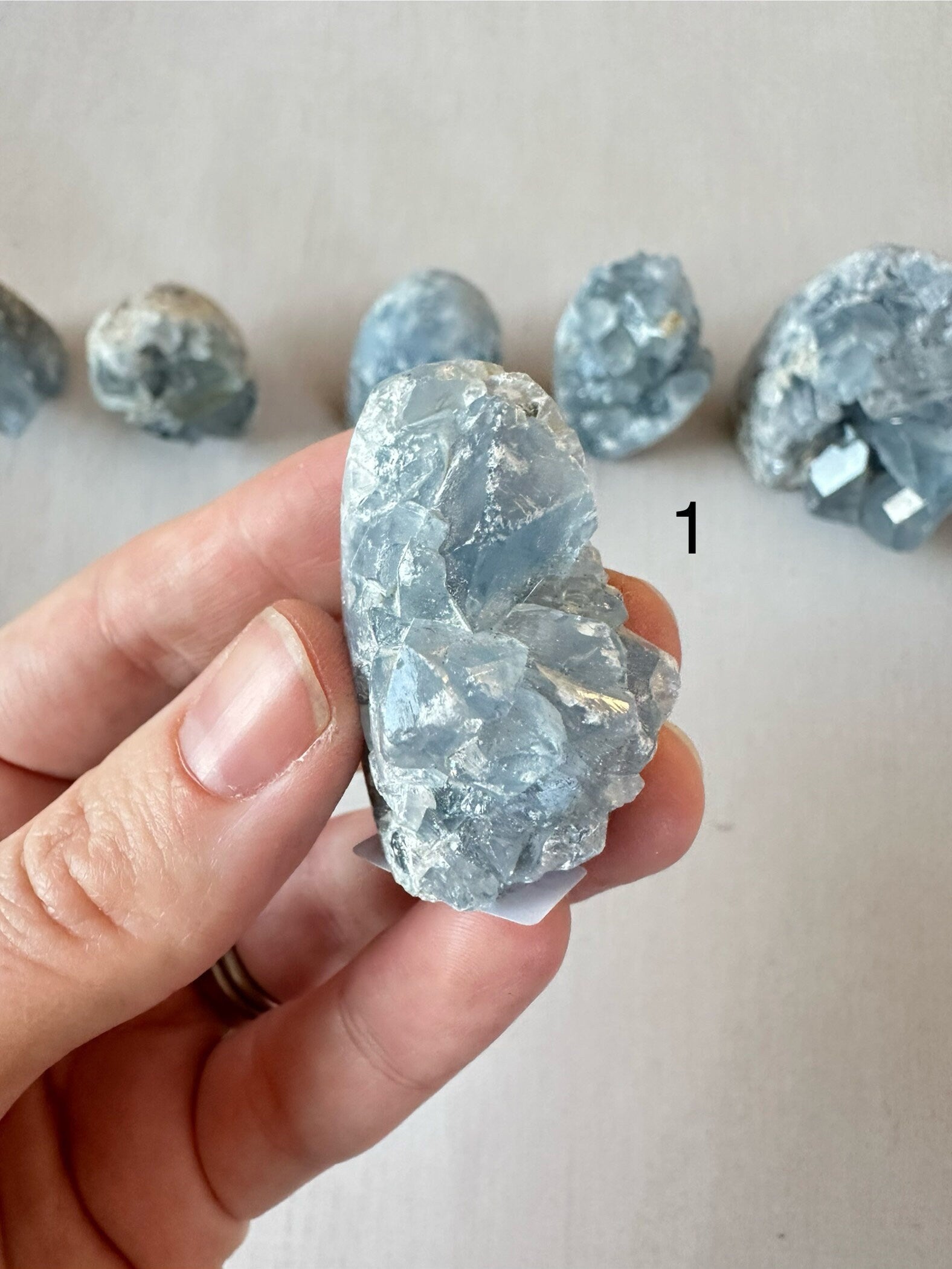 Standing Celestite FreeForm | Self Standing Celestite | Raw Freeform Geode