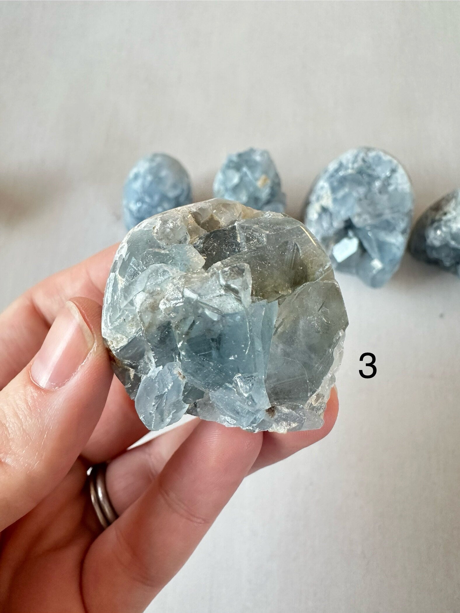 Standing Celestite FreeForm | Self Standing Celestite | Raw Freeform Geode