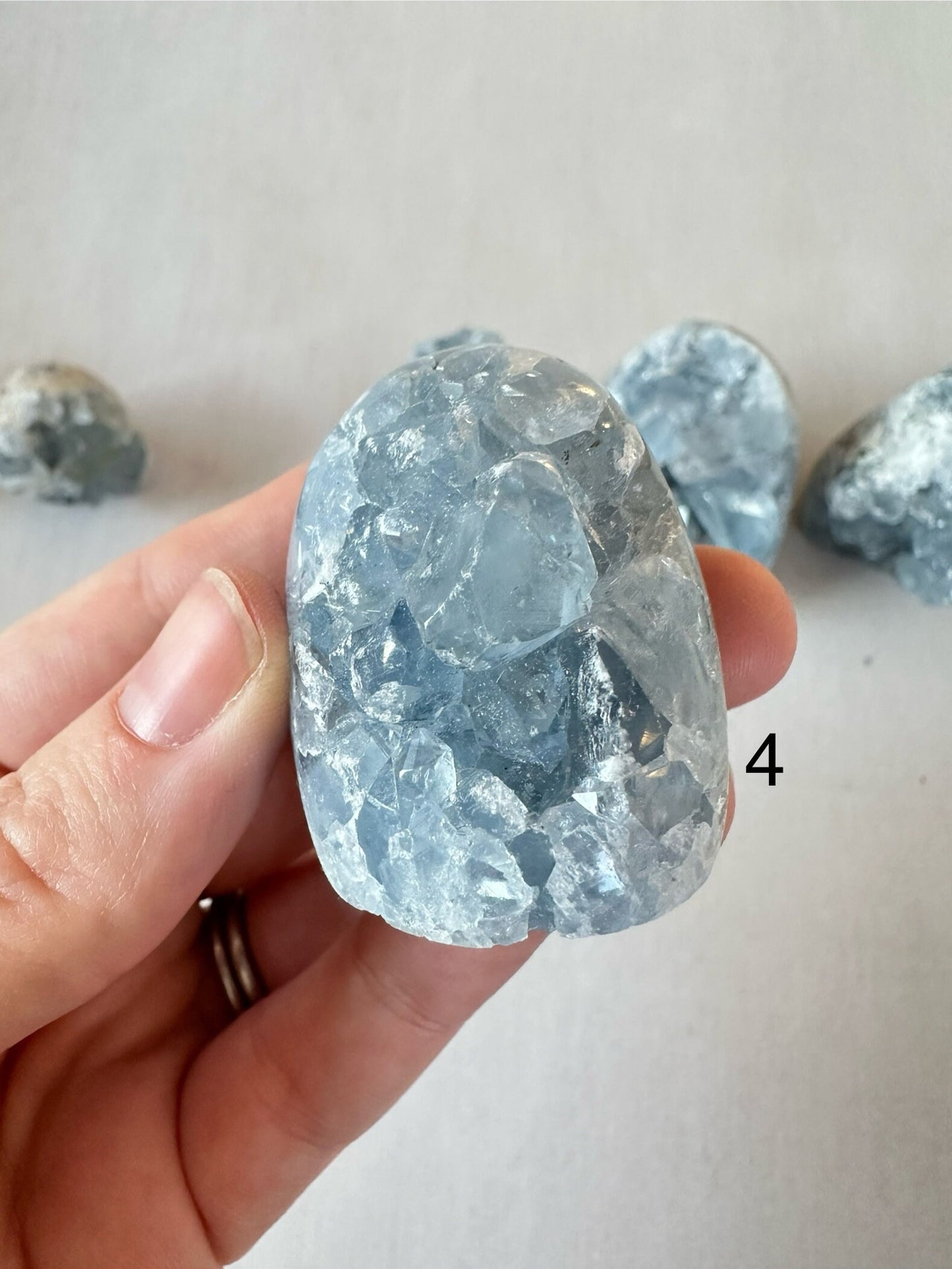 Standing Celestite FreeForm | Self Standing Celestite | Raw Freeform Geode