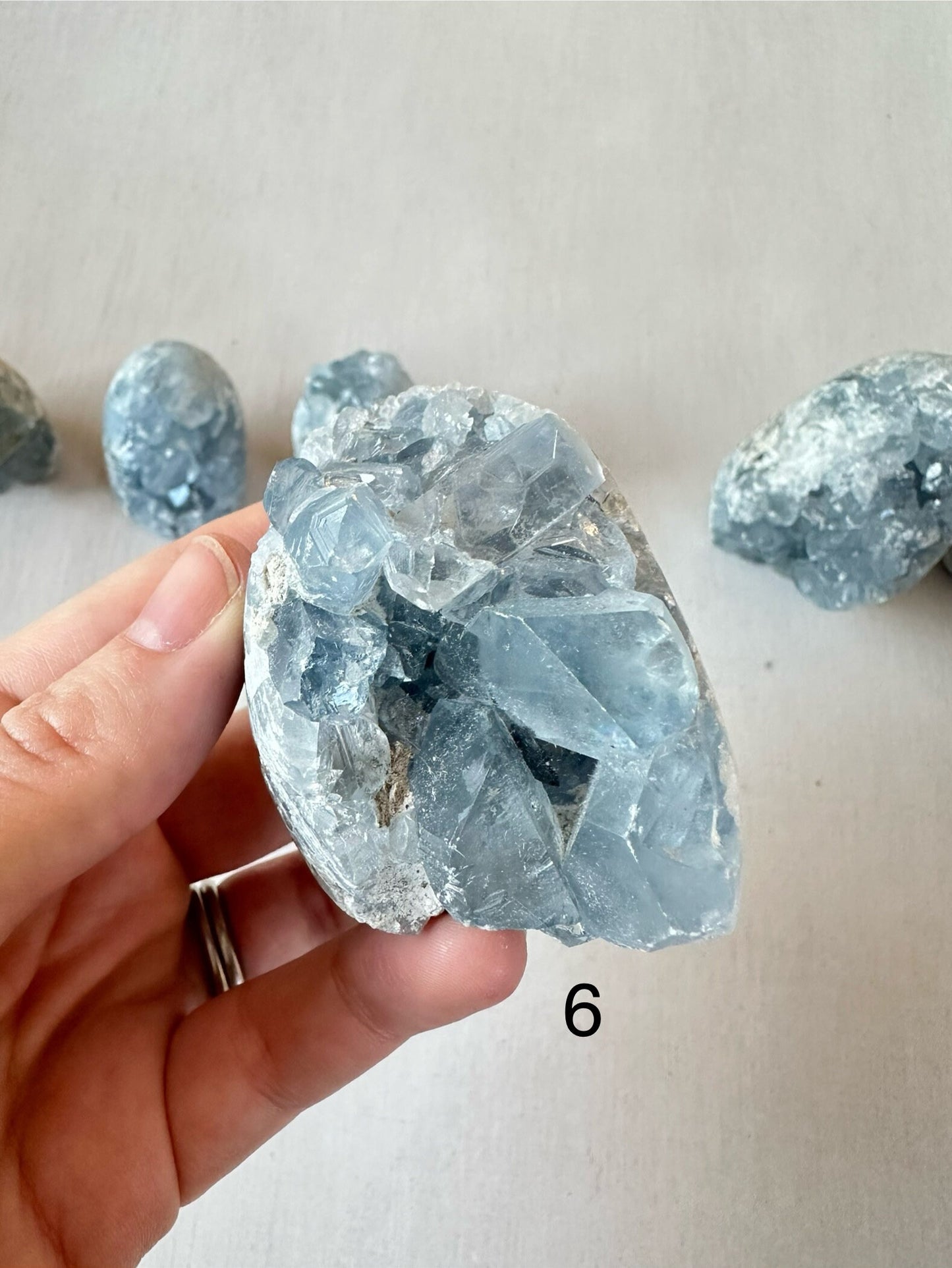 Standing Celestite FreeForm | Self Standing Celestite | Raw Freeform Geode