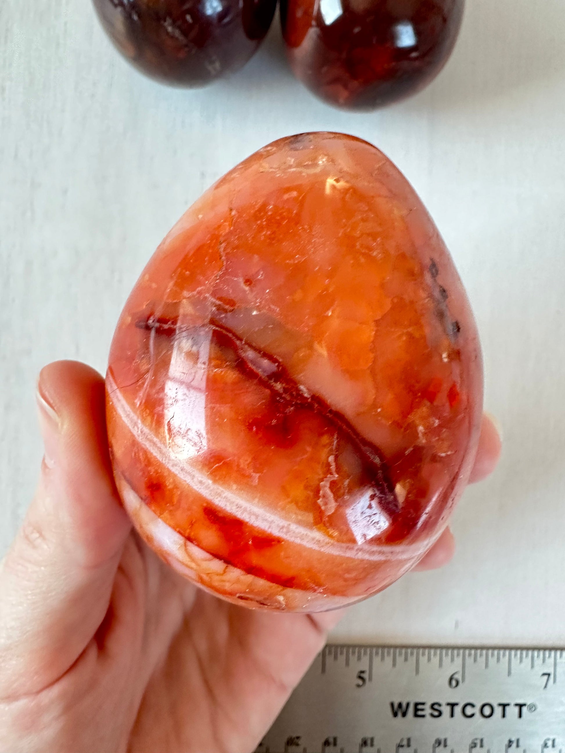 Carnelian Egg | Carved Egg Gemstone | Carnelian Crystal